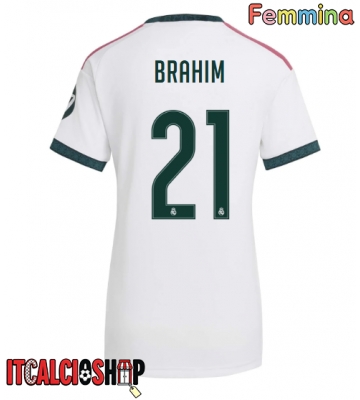 Real Madrid Brahim Diaz #21 Prima Maglia Femmina 2026-27 Manica Corta